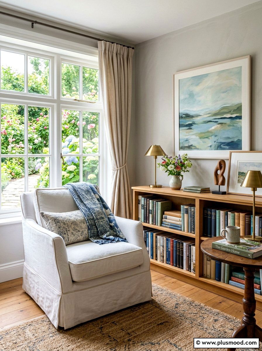Slipcovered Armchair - 25 summer casual elegant decor ideas