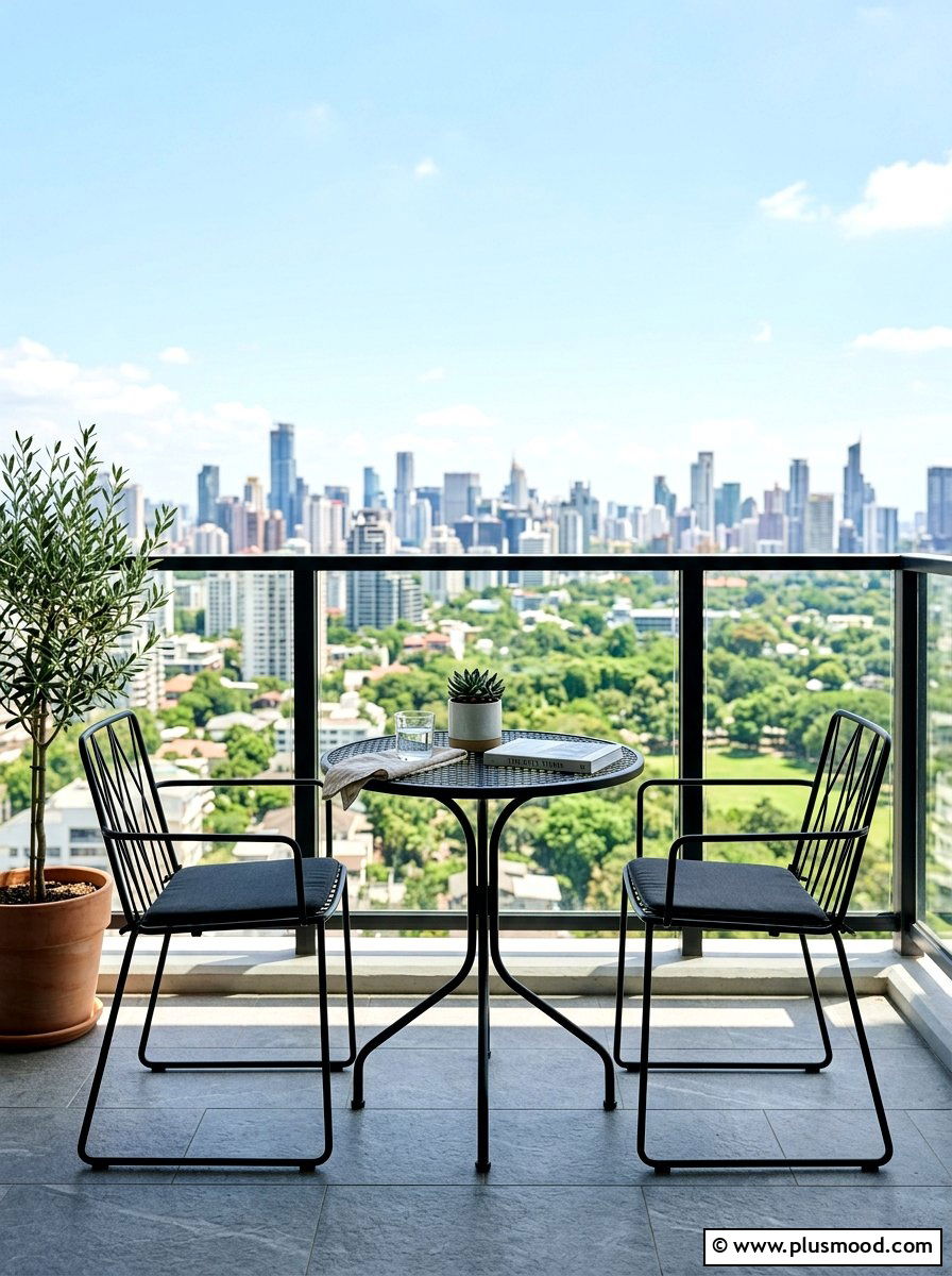 Small Apartment Balcony Bistro Set - 25 summer minimal balcony ideas