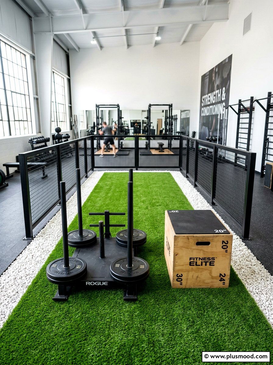 Small Artificial Turf Gym - 25 small backyard ideas with outdoor gym