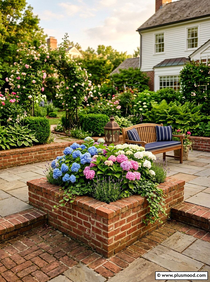 Small Backyard Brick Corner Planter - 25 small backyard ideas with corner planter