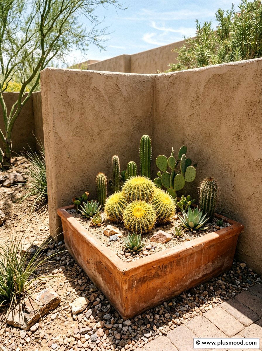 Small Backyard Desert Corner Planter - 25 small backyard ideas with corner planter