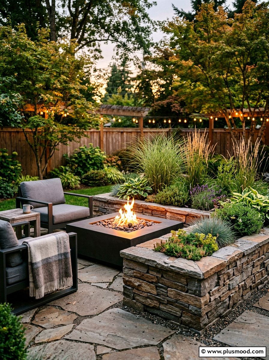Small Backyard Fire Pit Corner Planter - 25 small backyard ideas with corner planter