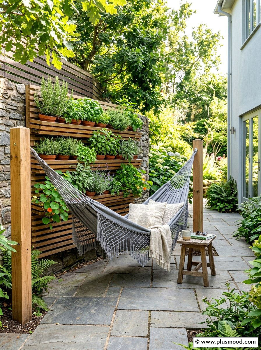 Small Backyard Hammock With Vertical Garden - 25 small backyard ideas with hammock