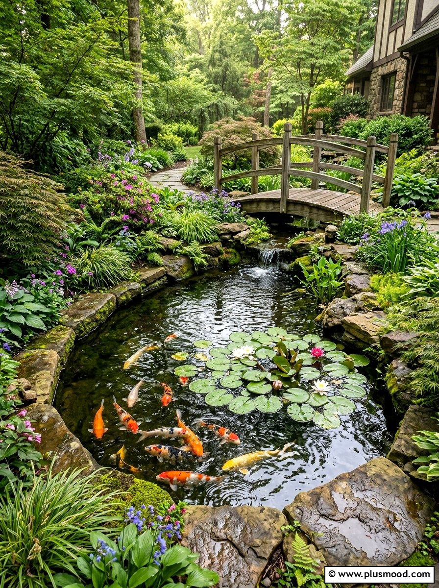 Small Backyard Koi Pond - 25 outdoor garden decor ideas with water features