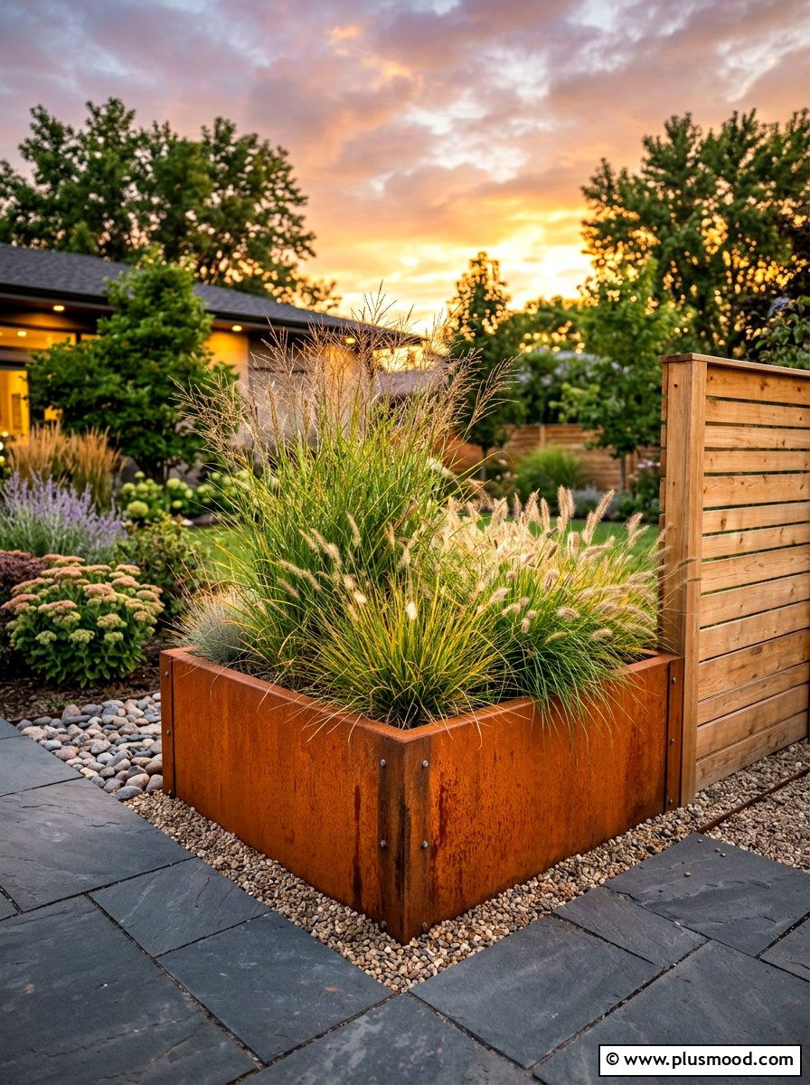 Small Backyard Metal Corner Planter - 25 small backyard ideas with corner planter