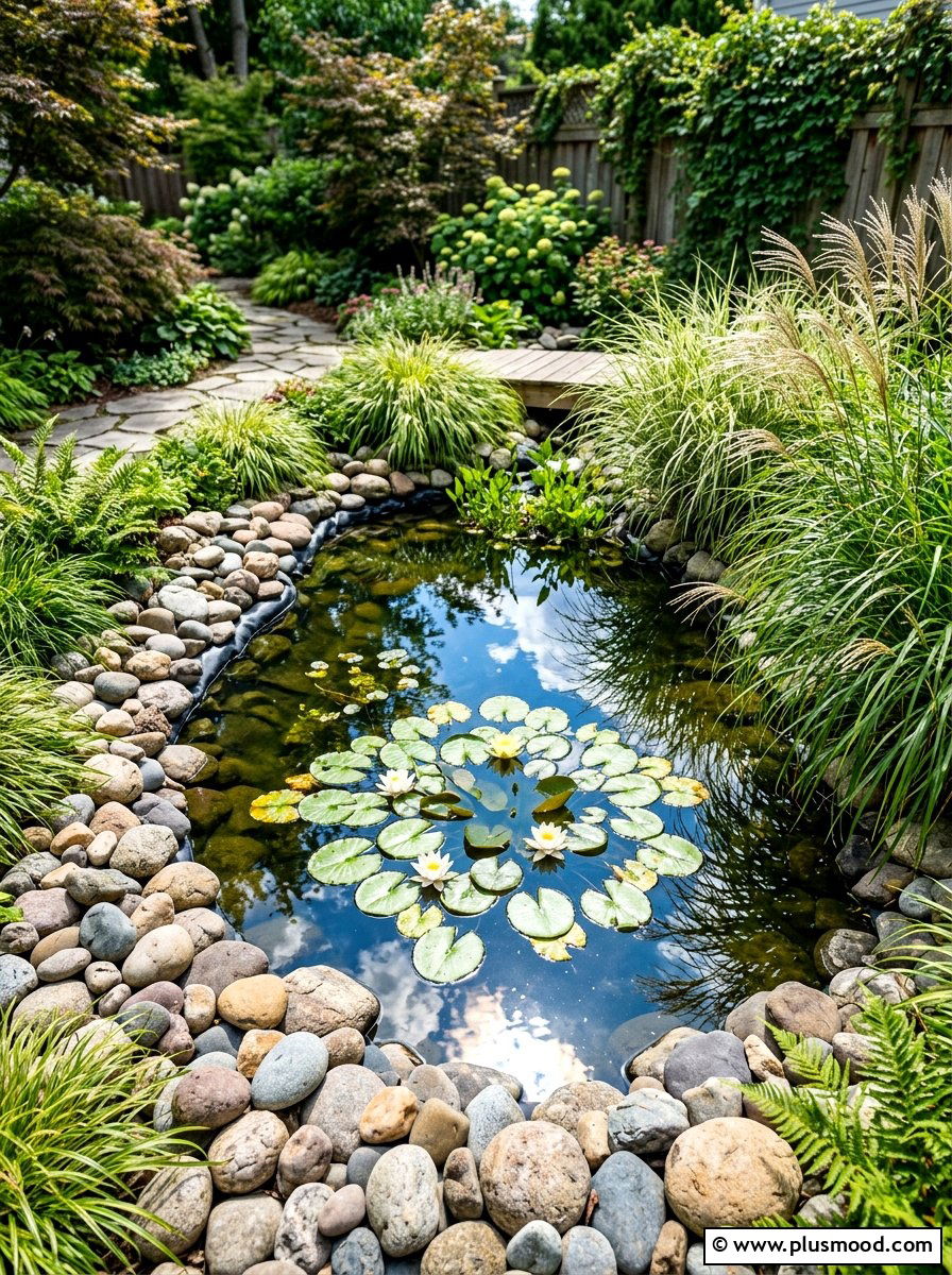 Small Backyard Pond - 25 summer easy landscaping ideas