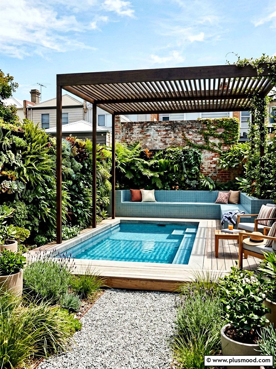 Small Backyard Pool Pergola - 25 pool landscaping ideas with pergola