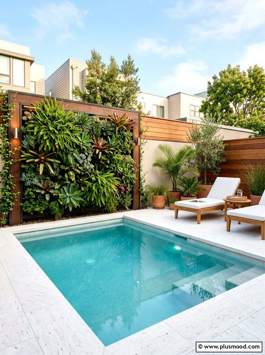Small Backyard Pool Space - 25 pool landscaping ideas with lighting