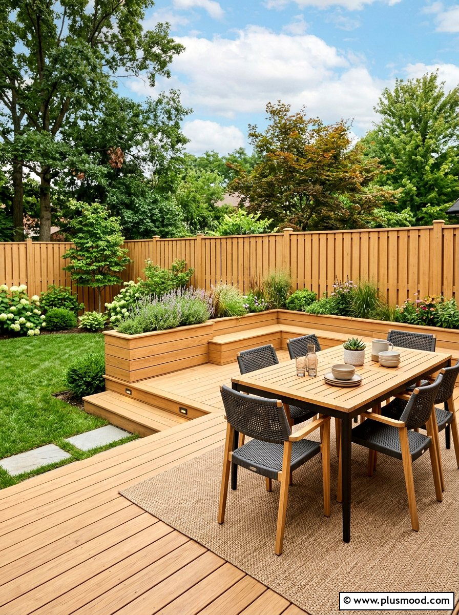 Small Backyard Wood Deck - 25 small backyard ideas with wood fence