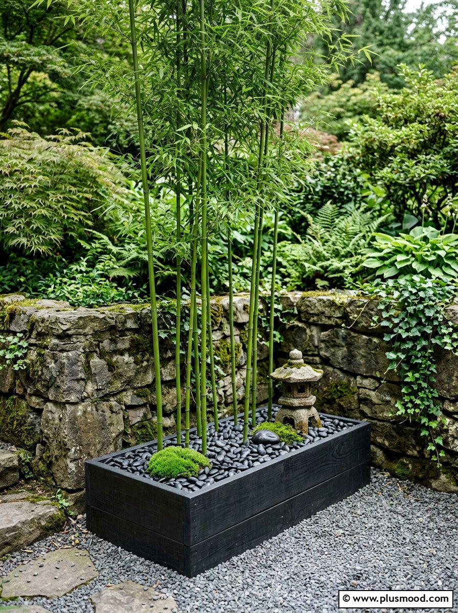Small Backyard Zen Bamboo Corner Planter - 25 small backyard ideas with corner planter