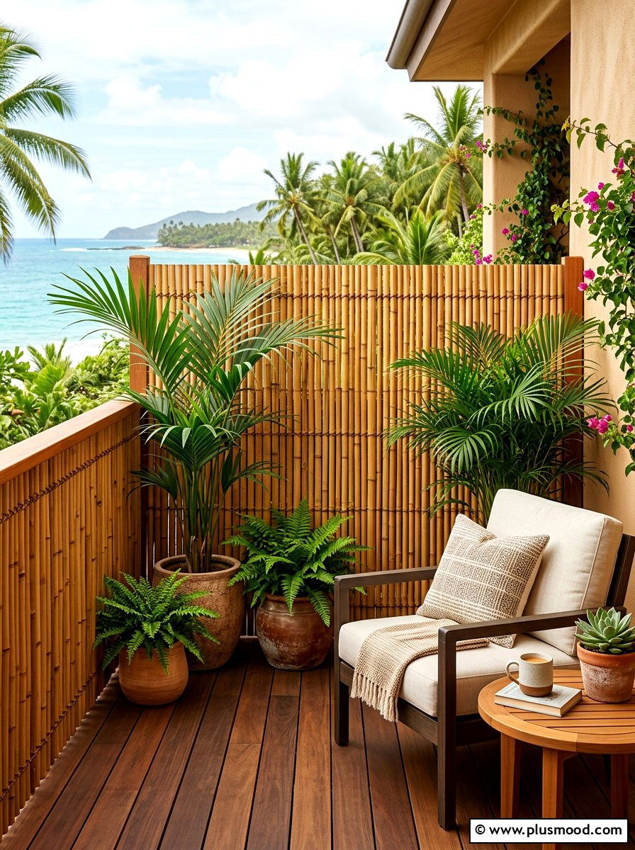 Small Balcony Bamboo Privacy - 25 summer small balcony ideas