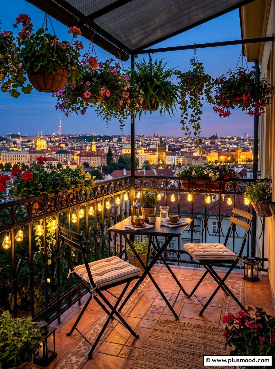 Small Balcony Bistro - 25 summer easy outdoor entertaining ideas