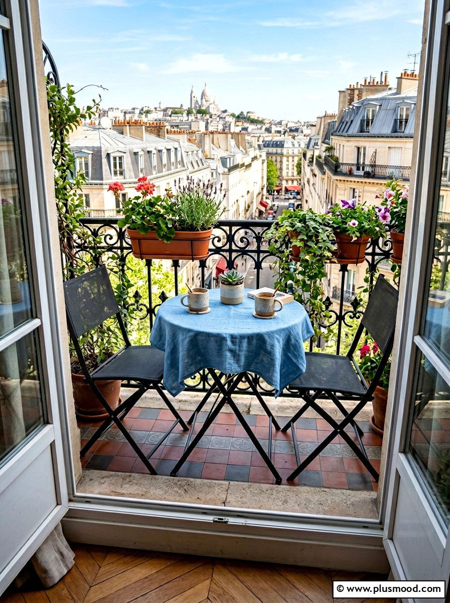 Small Balcony Bistro Set - 25 summer small balcony ideas