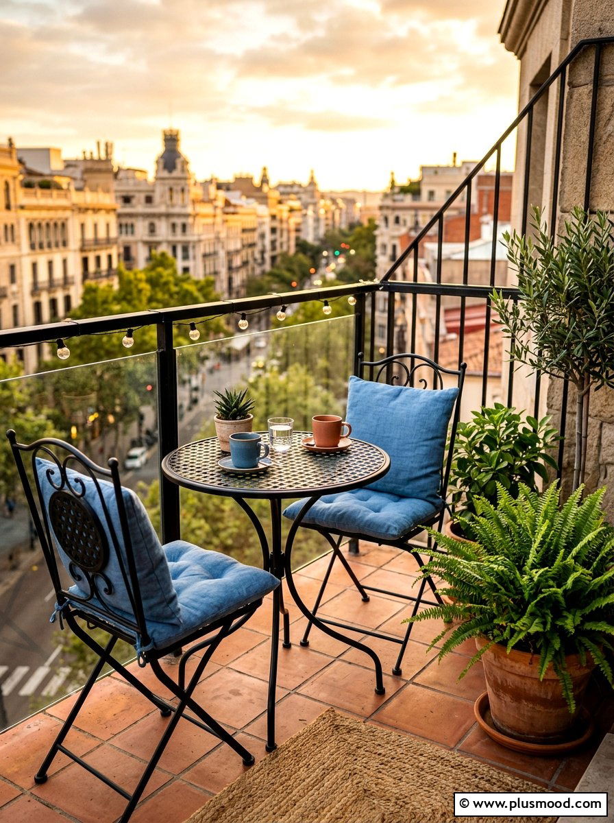Small Balcony Bistro Set - 25 summer condo balcony ideas