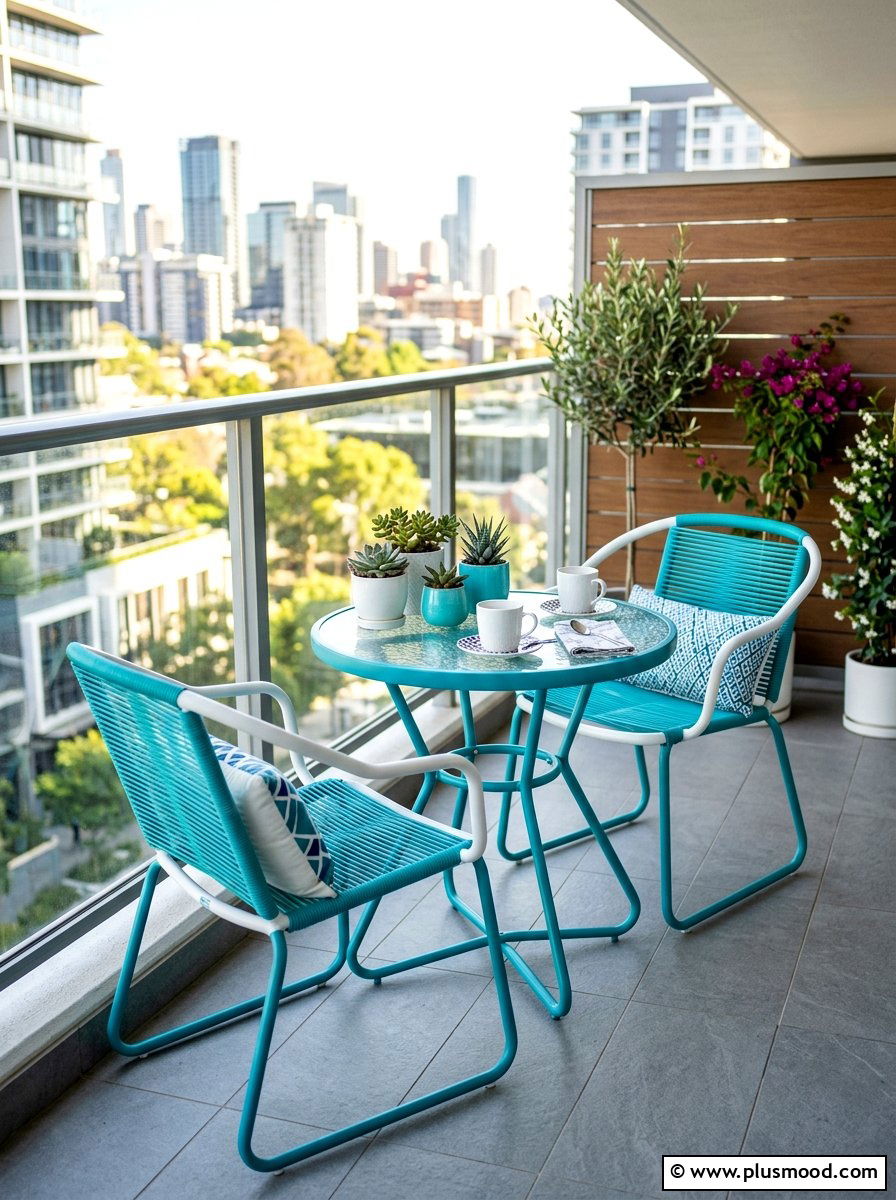 Small Balcony Bistro Set - 25 summer apartment patio ideas