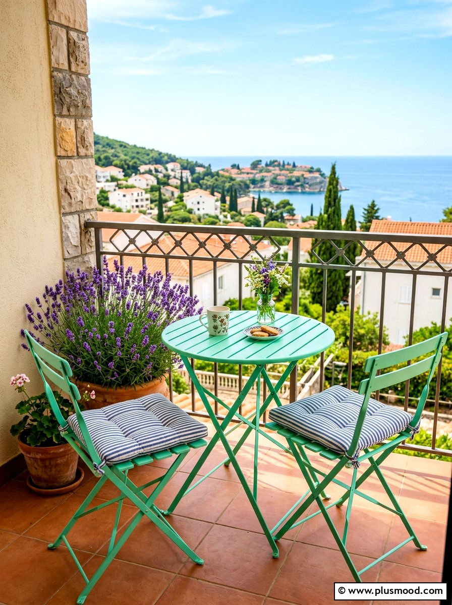 Small Balcony Bistro Table Set - 25 summer balcony lounge ideas