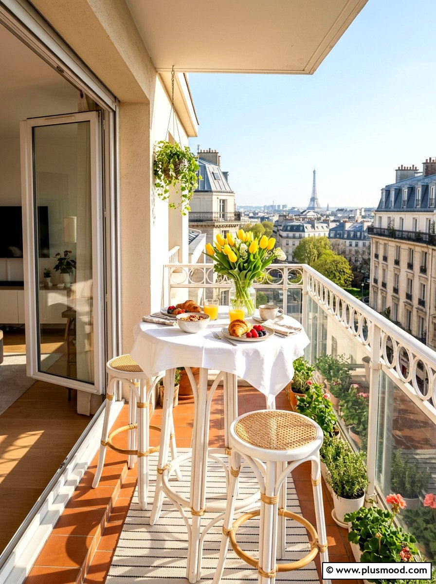 Small Balcony Breakfast Nook - 25 summer small balcony ideas