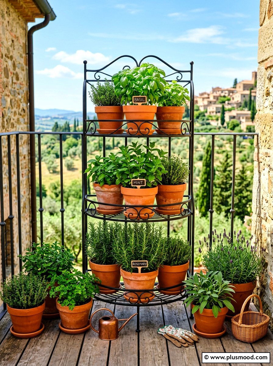 Small Balcony Herb Garden - 25 summer small balcony ideas