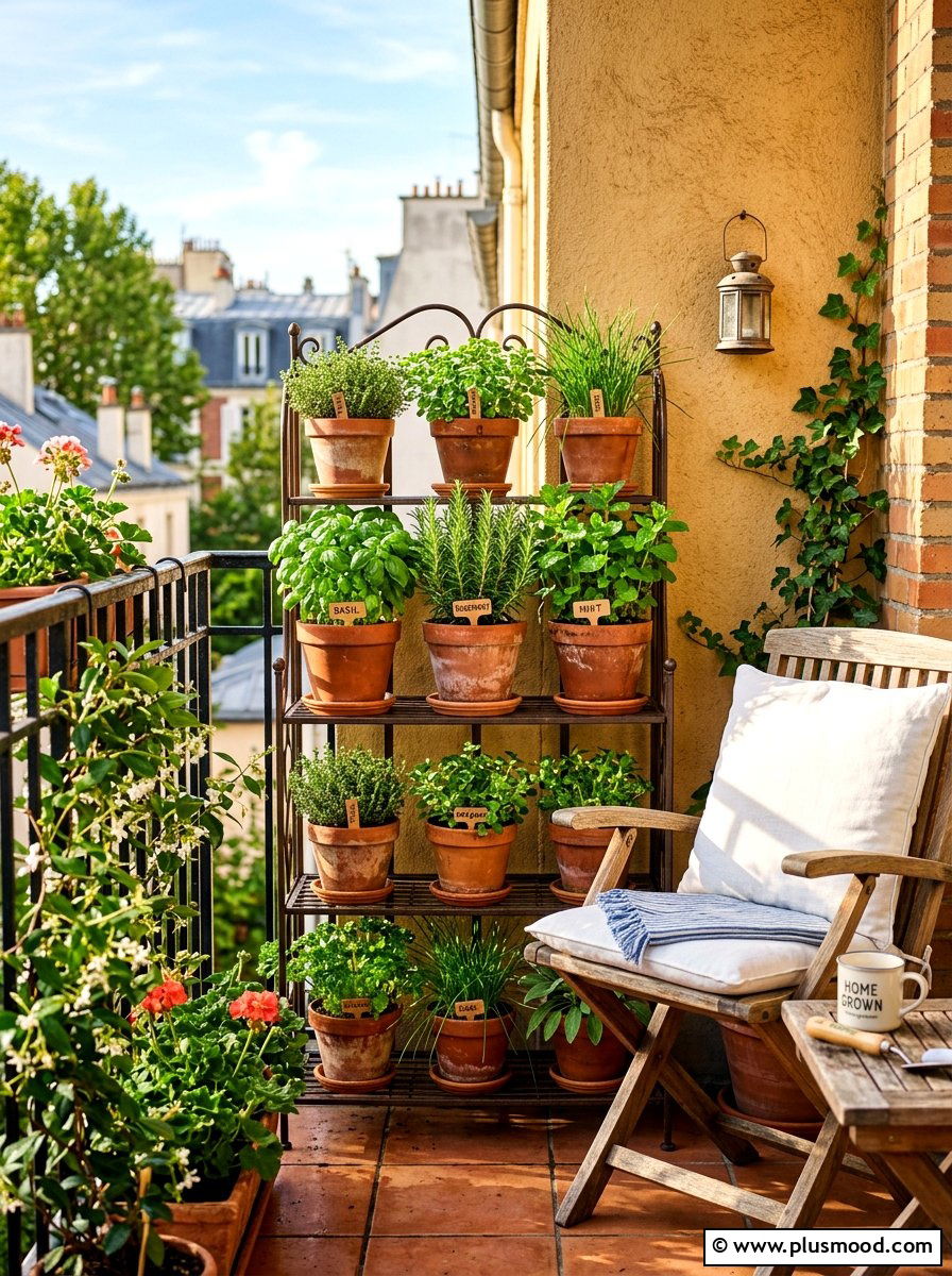 Small Balcony Herb Garden - 25 summer balcony garden ideas