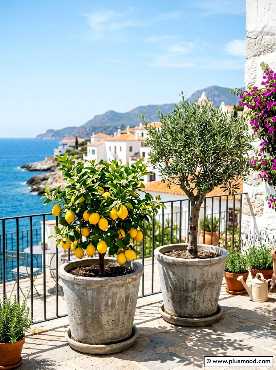 Small Balcony Potted Trees - 25 summer small balcony ideas