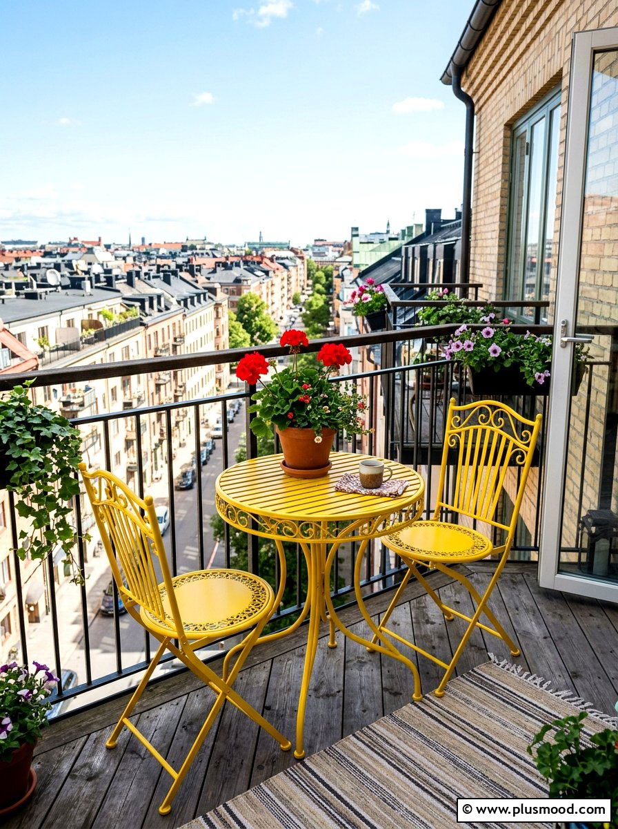 Small Bistro Set - 25 summer outdoor entertaining ideas