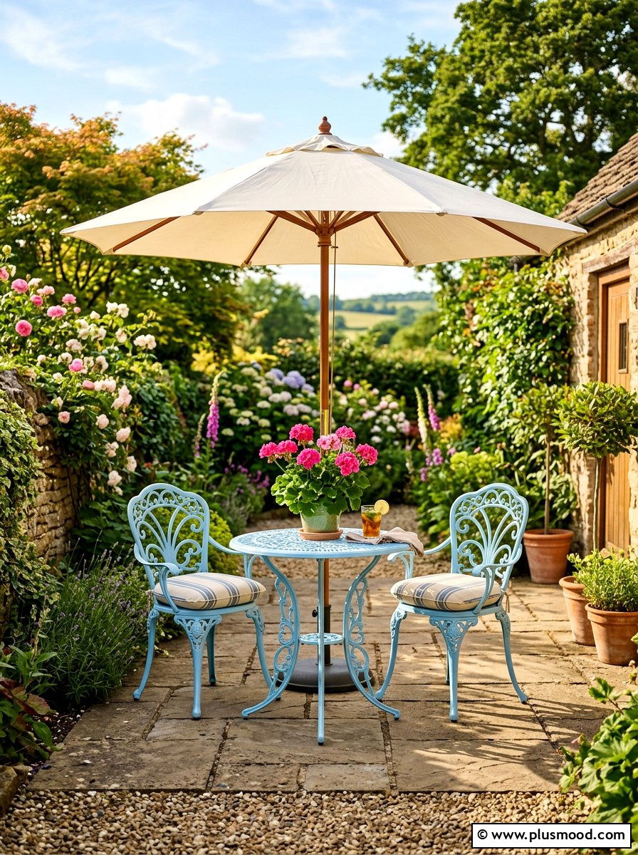 Small Bistro Set - 25 summer patio ideas for small backyards