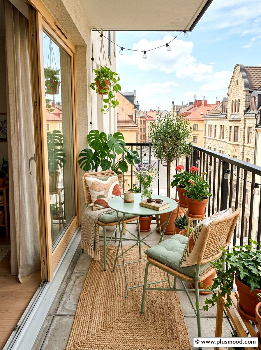 Small Bistro Set - 25 summer patio ideas for small spaces