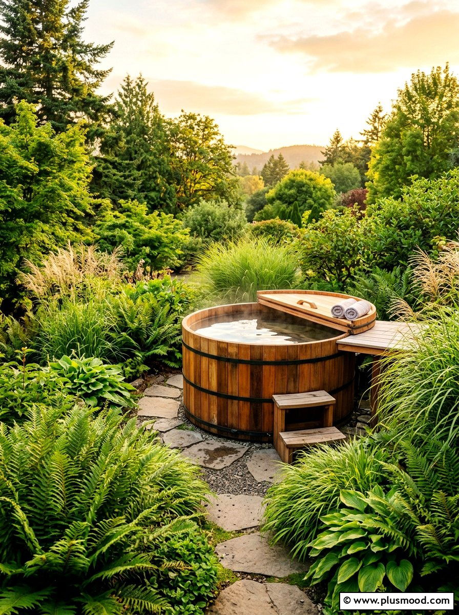 Small Cedar Hot Tub - 25 summer backyard spa ideas