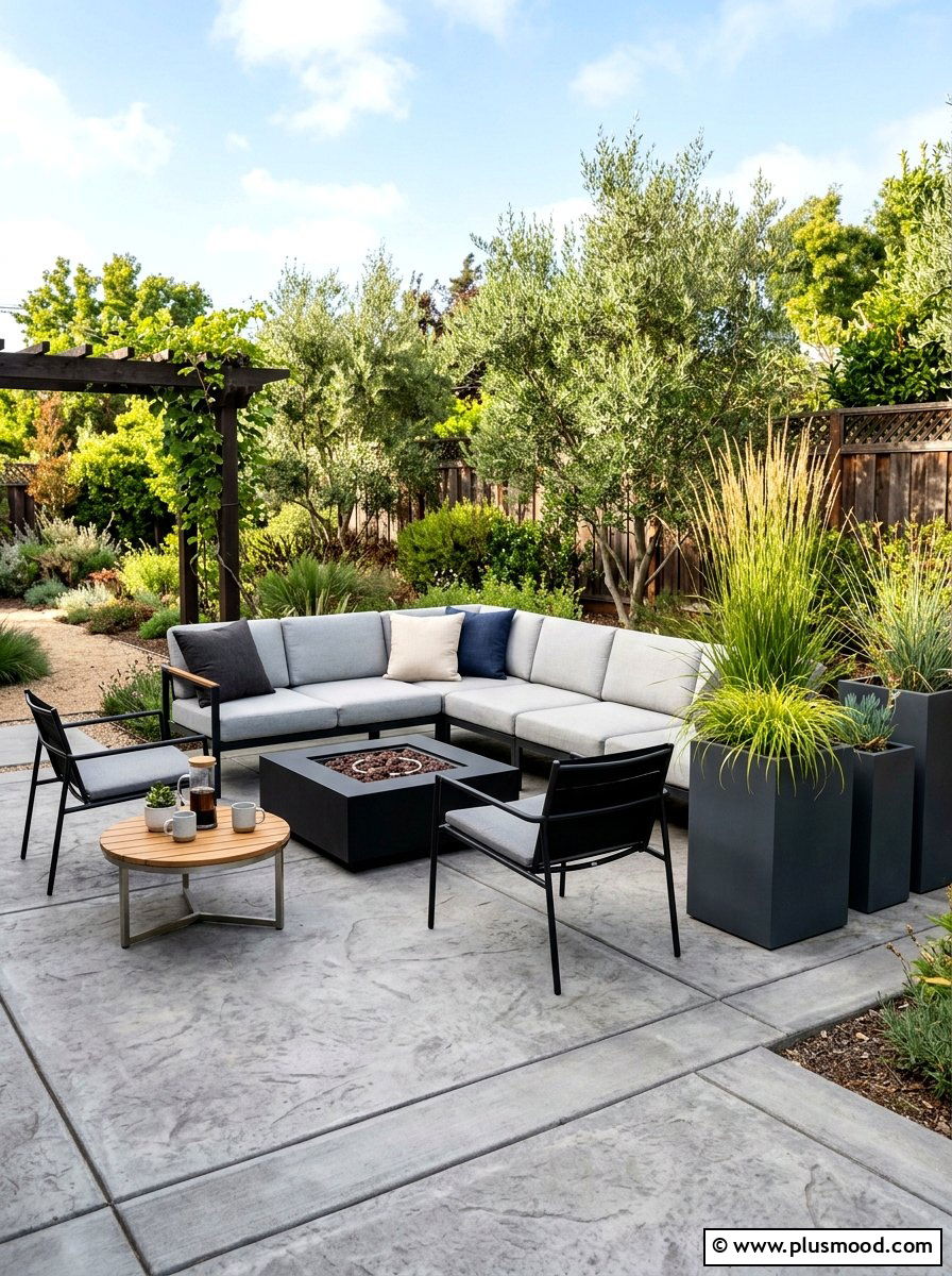 Small Concrete Patio - 25 small backyard ideas with patio