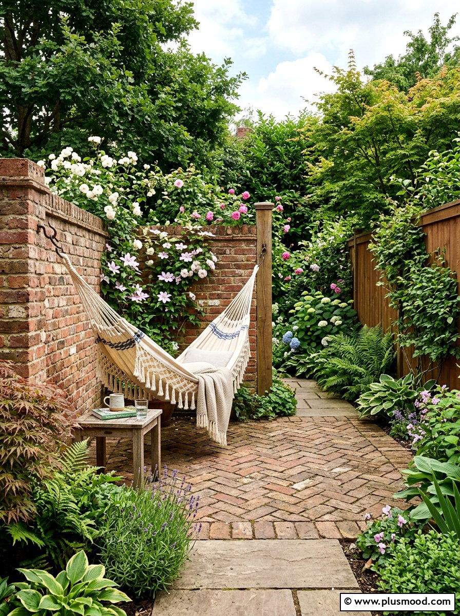Small Corner Brick Patio - 25 small backyard ideas with brick patio