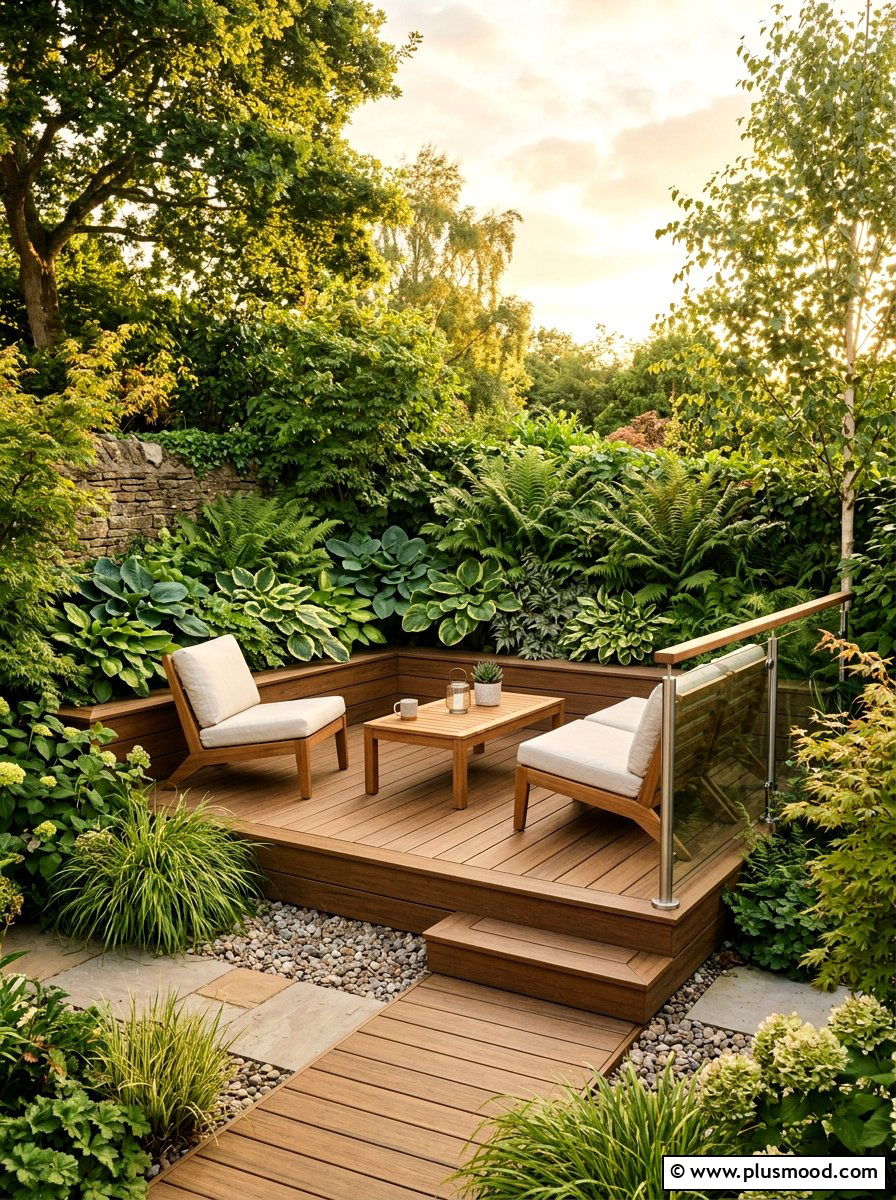Small Corner Raised Deck - 25 small backyard ideas with raised deck