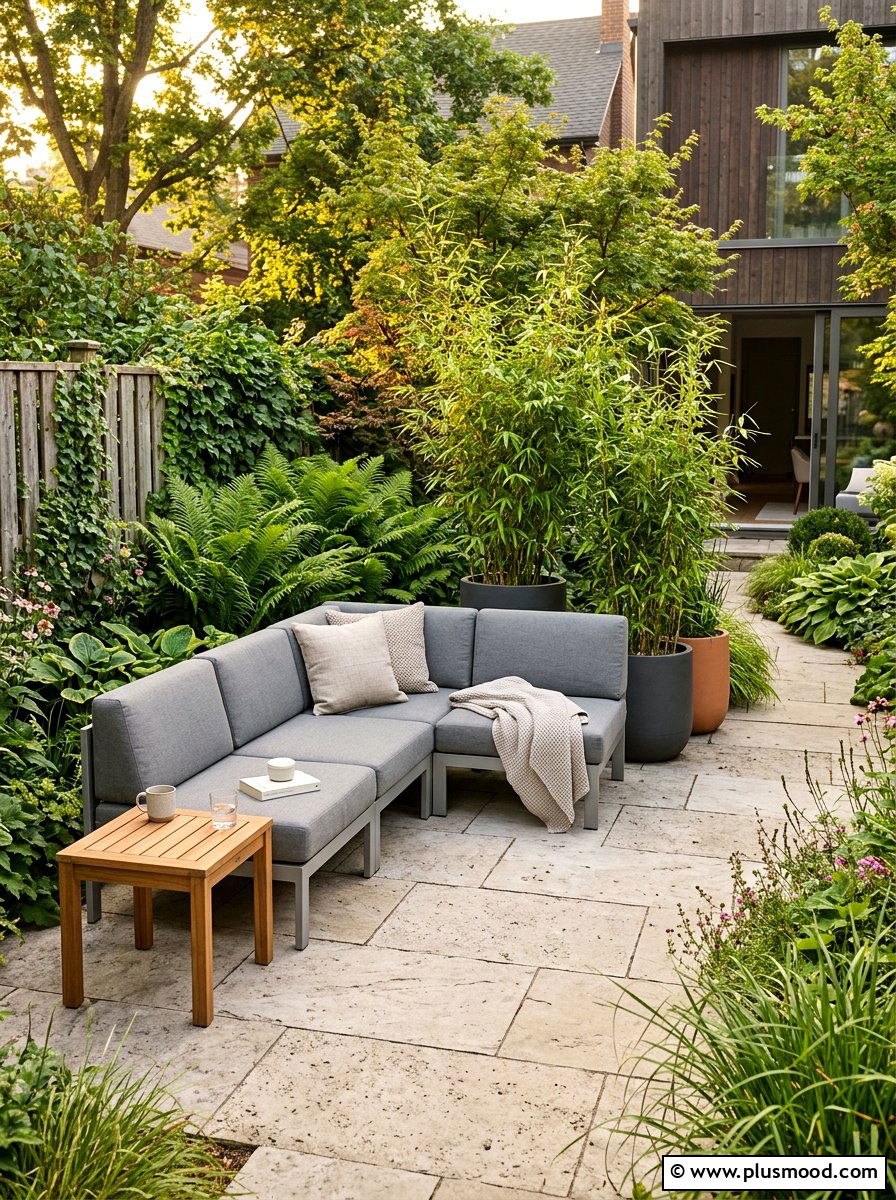 Small Corner Sofa Patio - 25 small backyard ideas with outdoor sofa