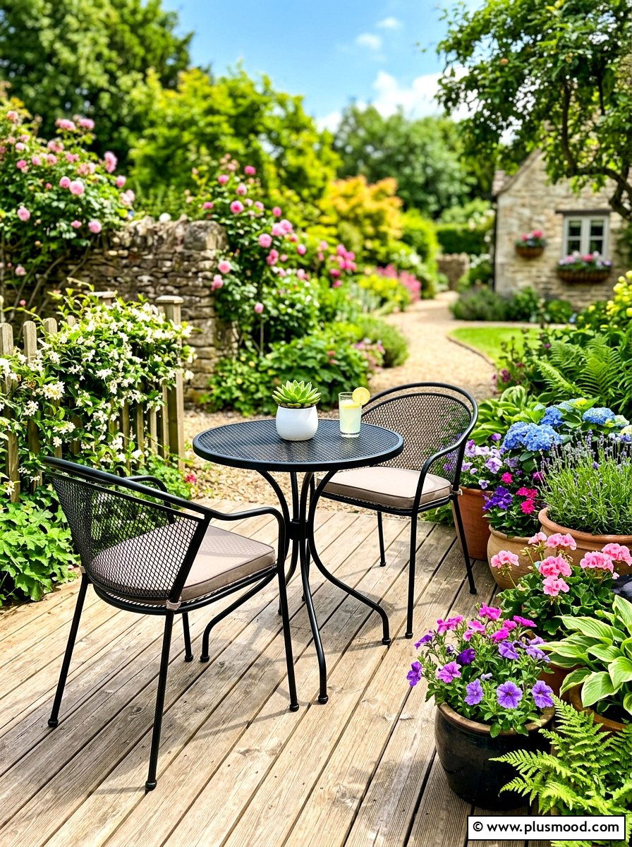 Small Deck Bistro Set - 25 summer small deck ideas for summer