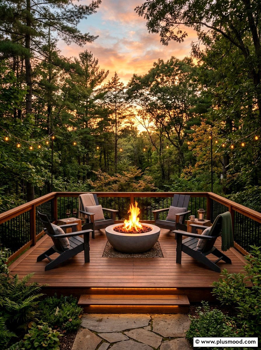 Small Deck Fire Pit Area - 25 small backyard ideas with deck