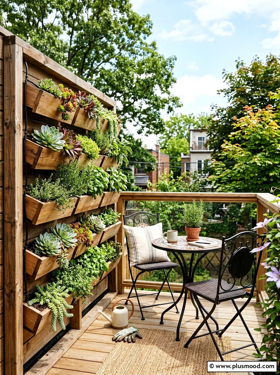 Small Deck With Vertical Garden - 25 small backyard ideas with raised deck