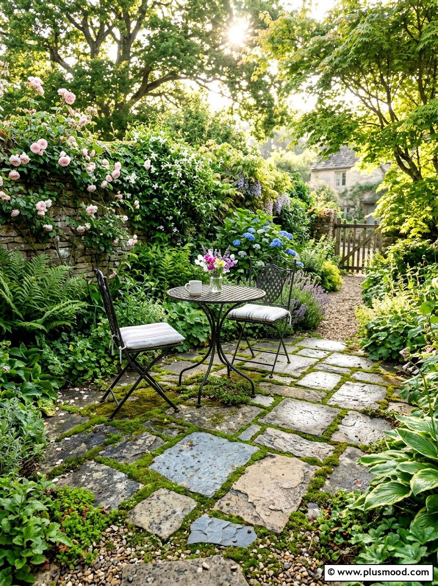 Small Flagstone Patio - 25 small backyard ideas for tiny homes