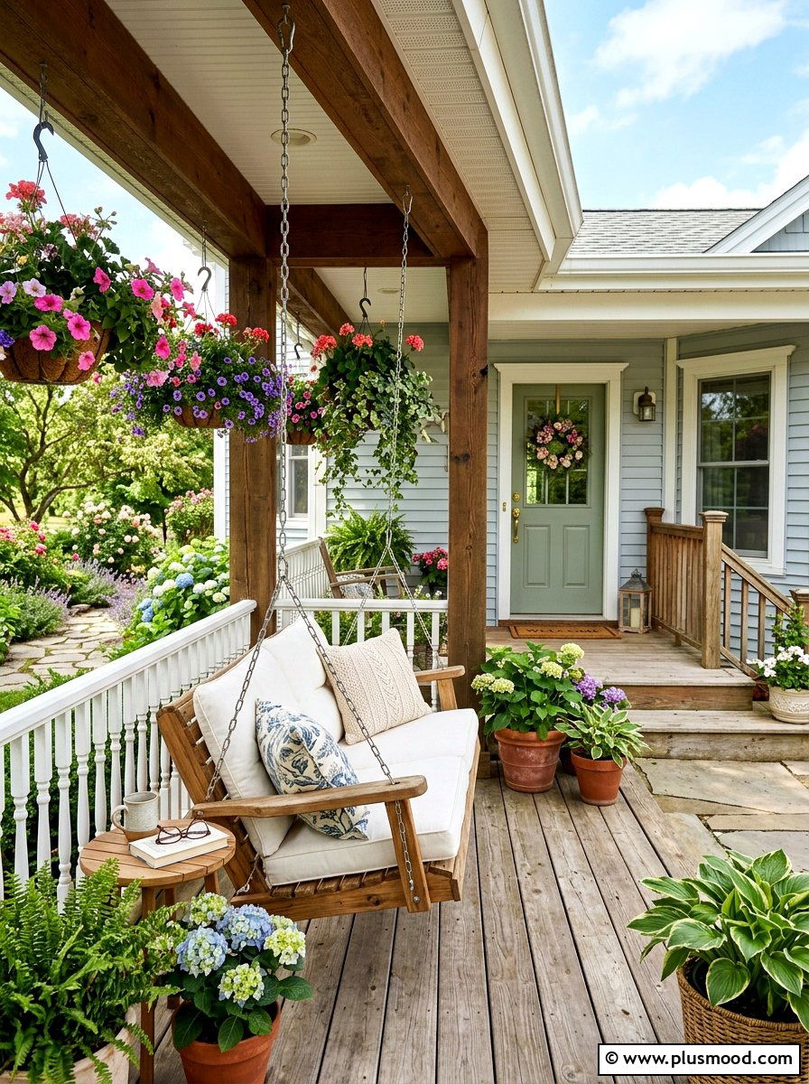 Small Front Porch Swing - 25 summer small front porch ideas