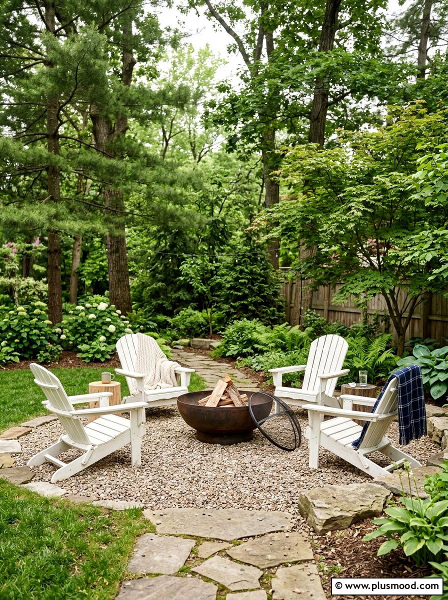 Small Gravel Fire Pit Area - 25 small backyard ideas with fire bowl