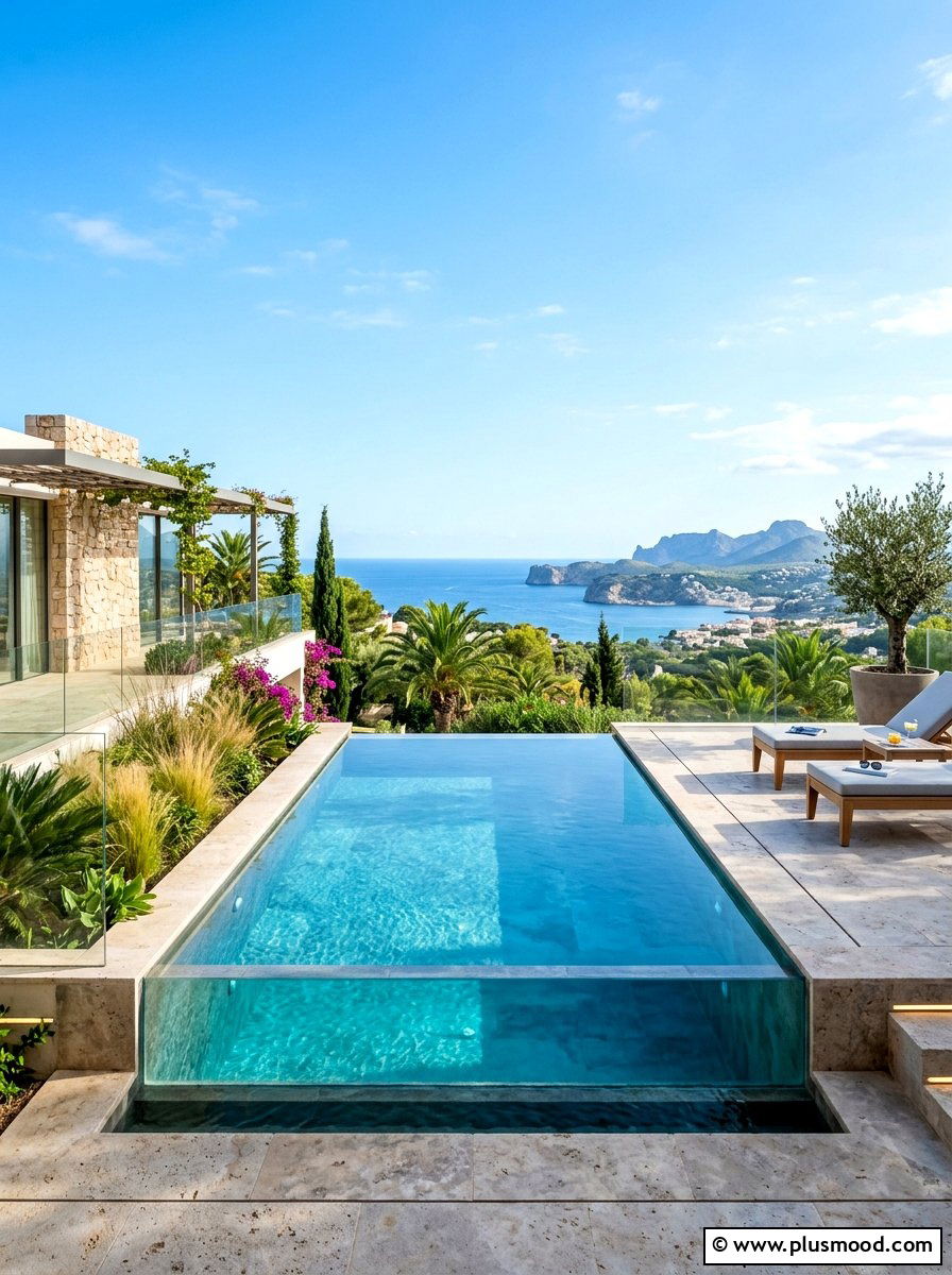 Small Infinity Edge Pool - 25 summer patio ideas with water feature