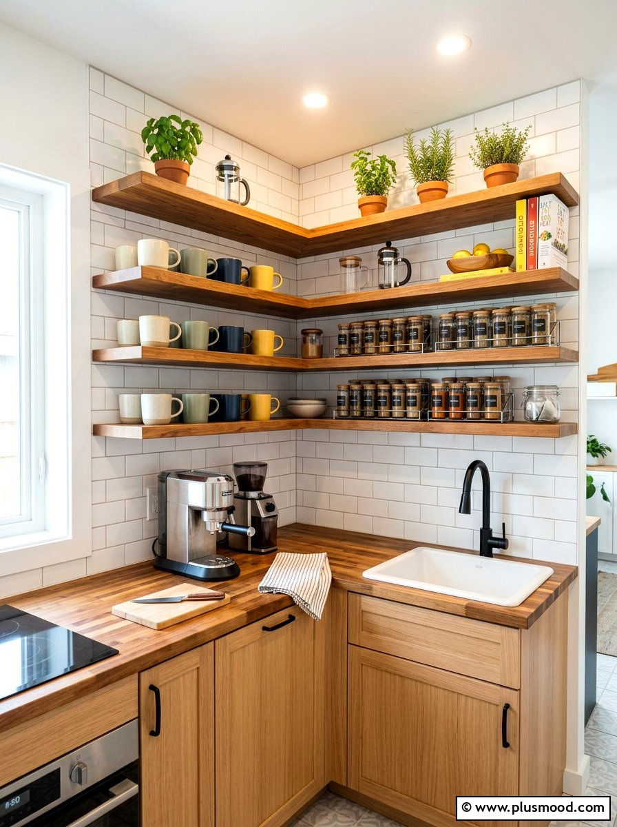 Small Kitchen Corner Open Shelving - 25 summer open shelf summer kitchen ideas