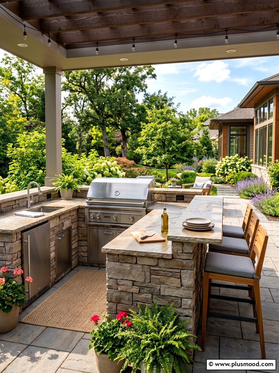 Small Outdoor Kitchen - 25 small backyard ideas with patio