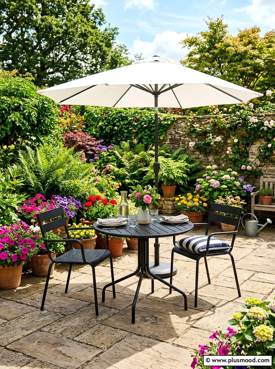 Small Patio Dining Set - 25 summer backyard ideas for small spaces
