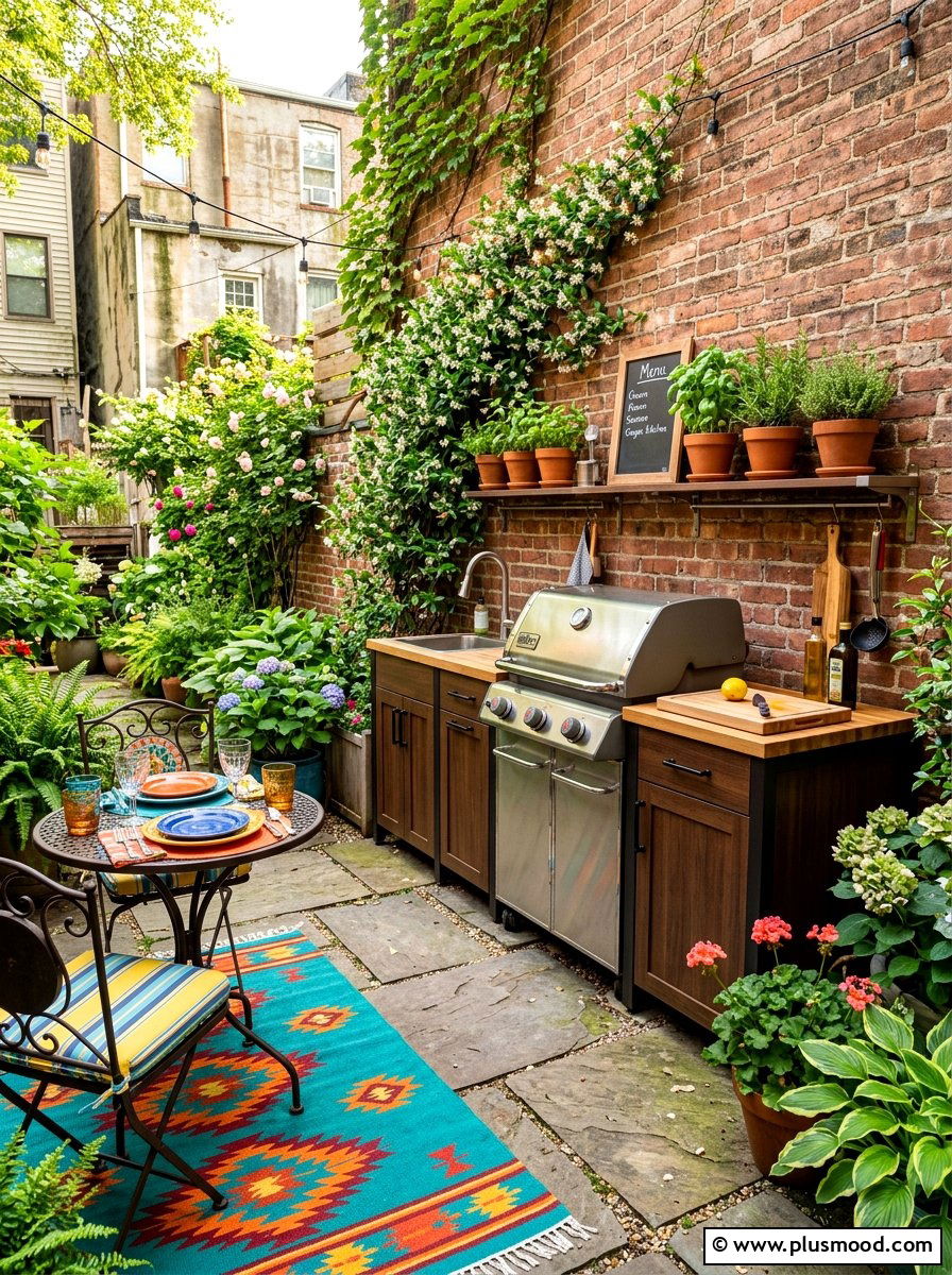 Small Patio Linear Kitchen - 25 summer backyard outdoor kitchen ideas