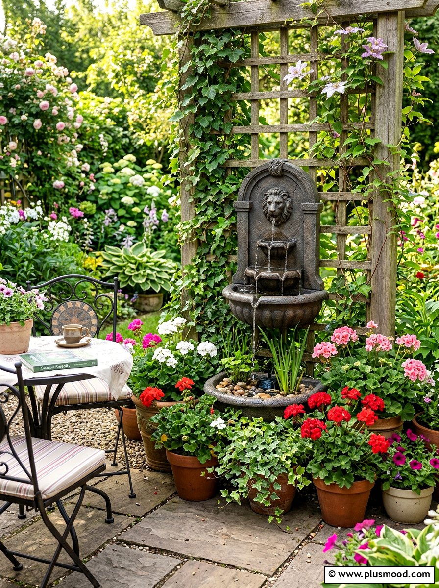 Small Patio Wall Fountain - 25 small backyard ideas with wall fountain