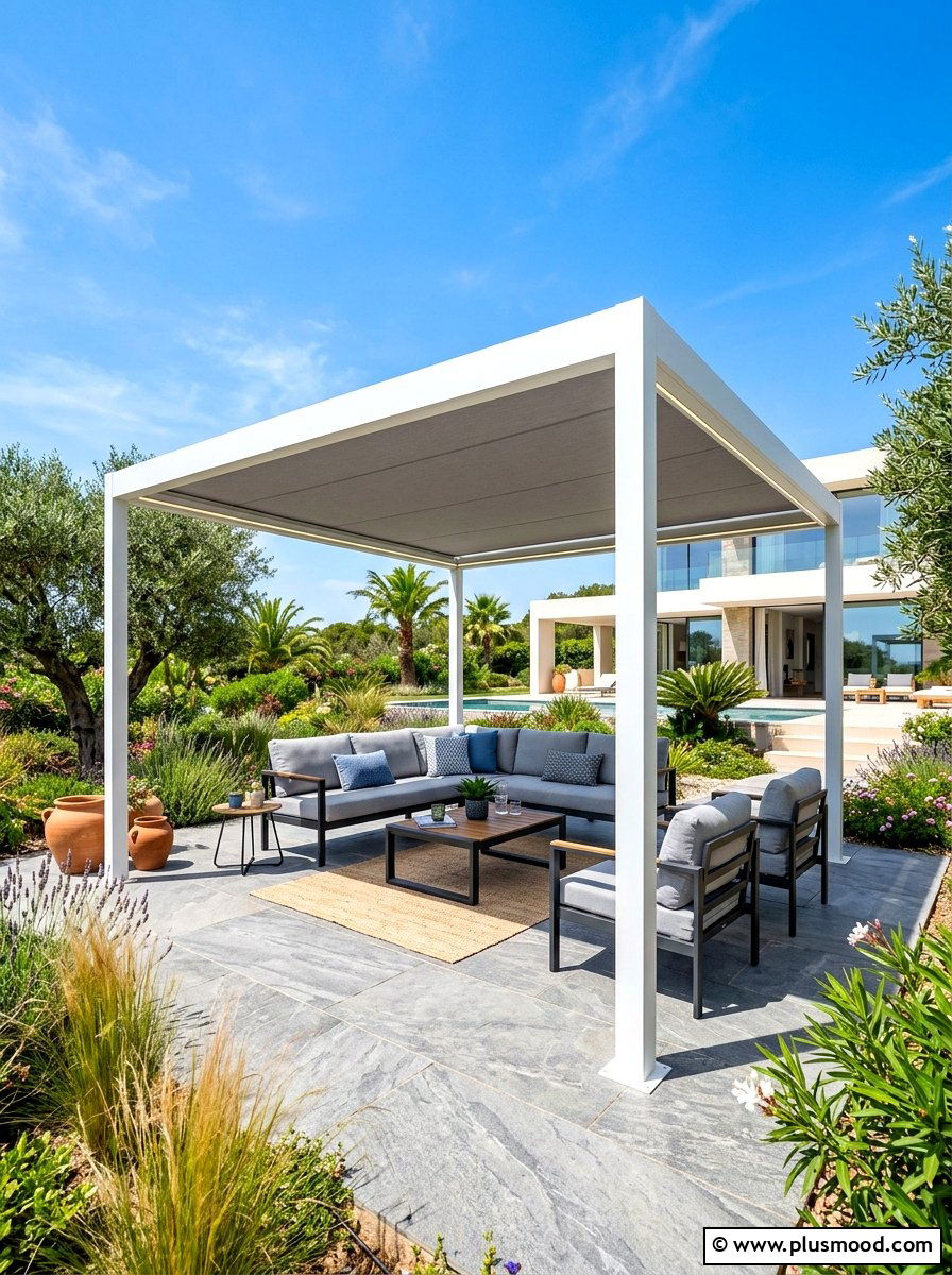 Small Pergola With Canopy - 25 summer compact outdoor living ideas