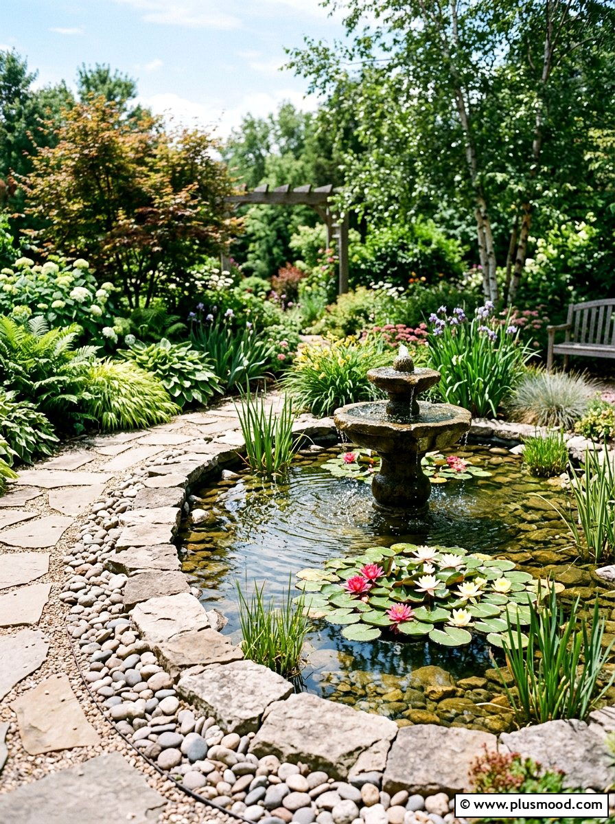 Small Pond And Fountain Combo - 25 small backyard ideas with fountain