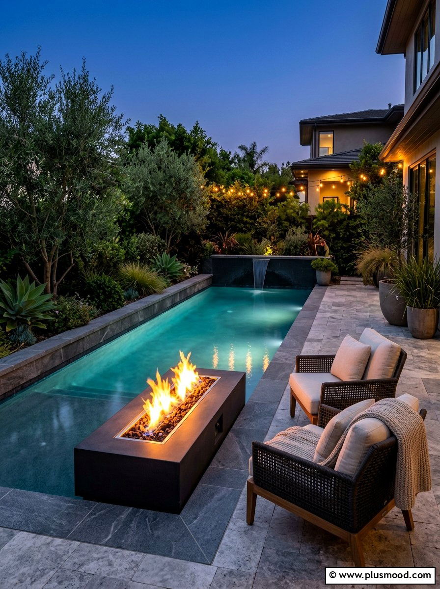Small Pool Fire Pit - 25 small backyard ideas with pool