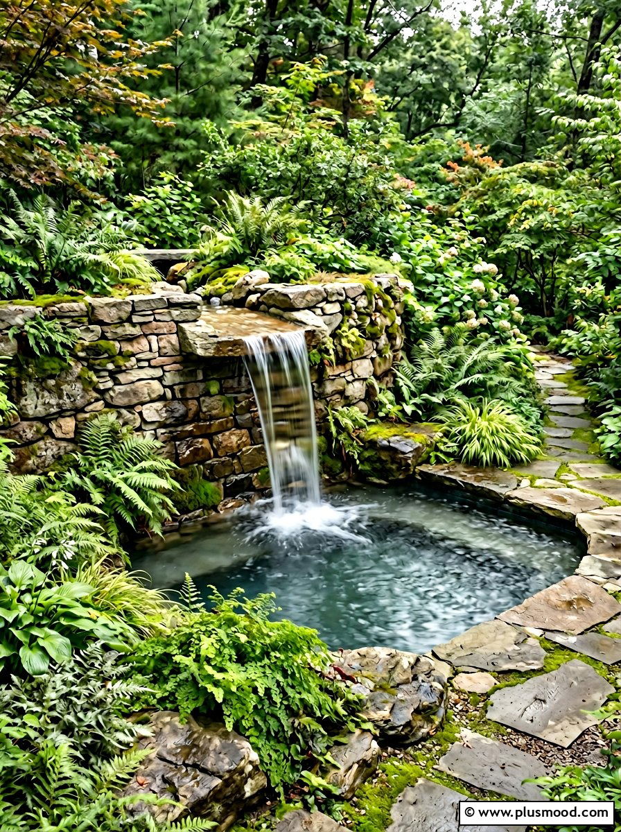 Small Pool Waterfall - 25 small backyard ideas with pool