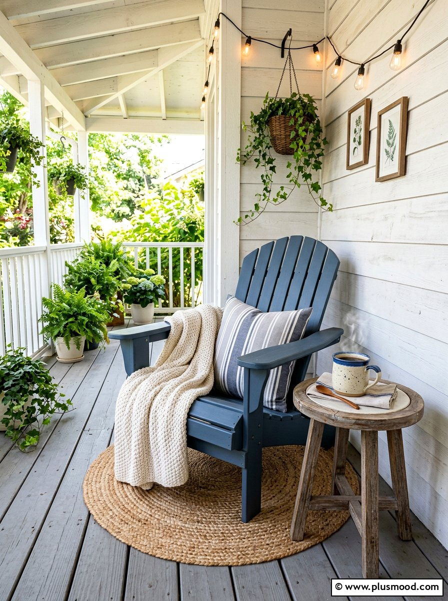 Small Porch Coffee Nook - 25 summer narrow porch ideas