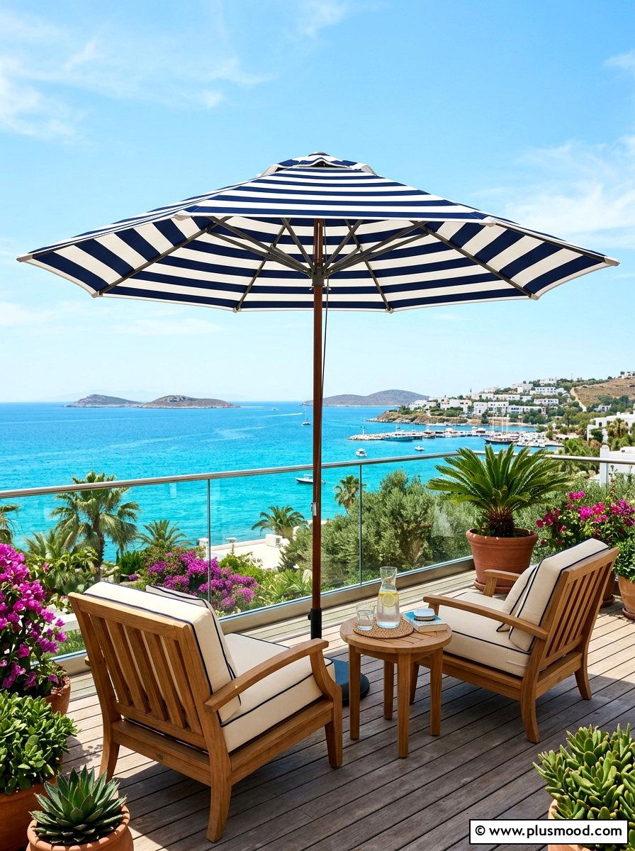 Small Porch Umbrella Decoration
